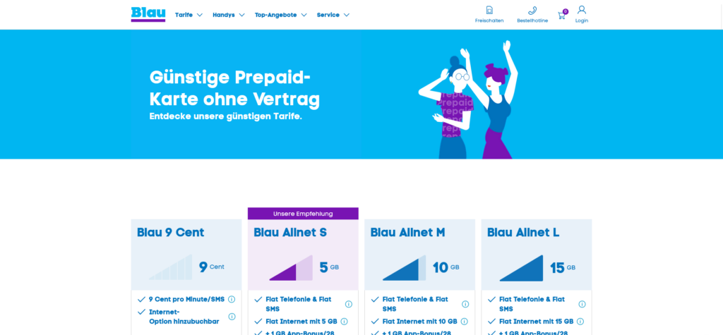 BLAU.de Prepaid Tarife: Welcher Tarif passt zu dir?