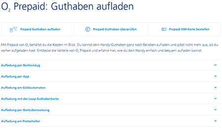 o2 Prepaid aufladen