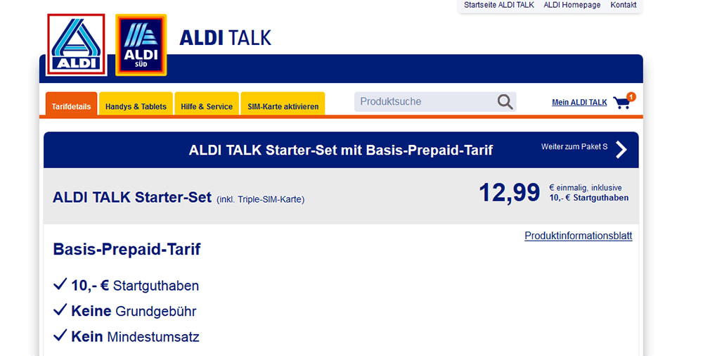 ALDI TALK Prepaid Tarife im Überblick Oktober 2020