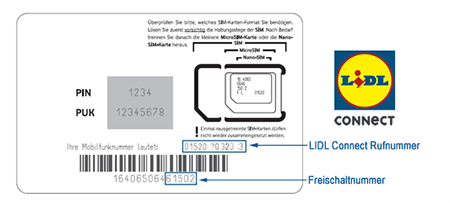 LIDL Connect Freischaltung / Aktivierung