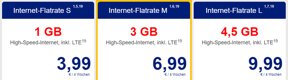 ALDI TALK Internet-Flatrates
