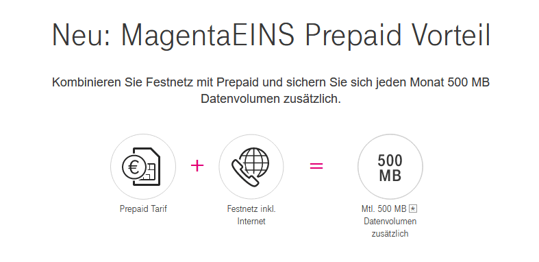Telekom MagentaEINS Prepaid Vorteil