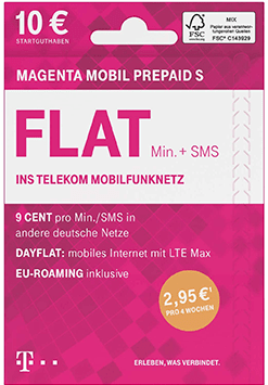 Telekom MagentaMobil Prepaid S - 2,95 € je 4 Wochen