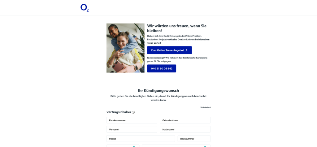 o2 Vertrag (Prepaid) kündigen