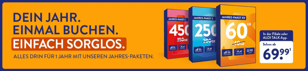 ALDI TALK Jahrespakete