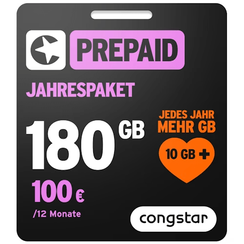 congstar Prepaid Jahrespaket