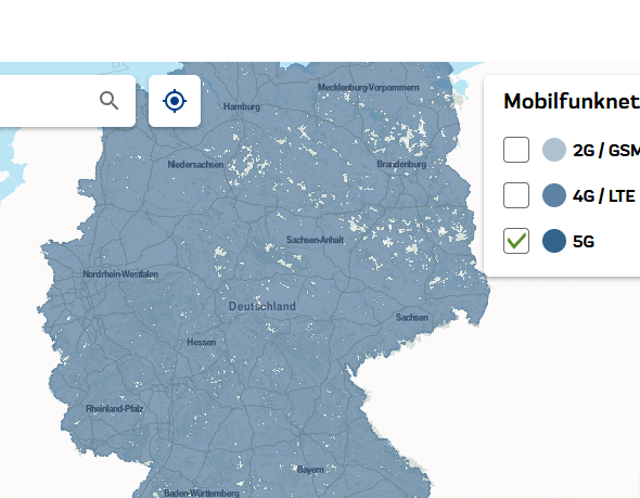 ja mobil Netzabdeckung D1-Netz